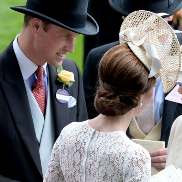 Le prince William et la duchesse Catherine de Cambridge au 2e jour du Royal Ascot le 15 juin 2016