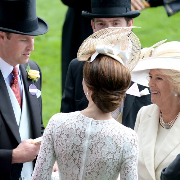 Le prince William et la duchesse Catherine de Cambridge arrivant au Royal Ascot le 15 juin 2016