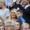 Ludivine Payet (la femme de Dimitri Payet) avec ses fils Milan et Noa au match de l'Euro 2016 France-Albanie au Stade Vélodrome à Marseille, le 15 juin 2016. © Cyril Moreau/Bestimage