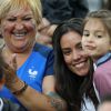 La compagne d'André-Pierre Gignac et sa fille Grâce au match de l'Euro 2016 France-Albanie au Stade Vélodrome à Marseille, le 15 juin 2016. © Cyril Moreau/Bestimage