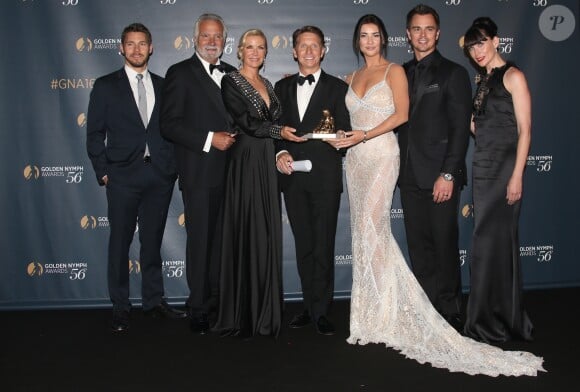 Scott Clifton, John McCook, Katherine Kelly Lang, Bradley Bell, Kelly Kruger, Darin Brooks et Rena Sofer à la soirée de clôture du 56ème Festival de télévision de Monte-Carlo, le 16 Juin 2016. © Denis Guignebourg/BestImage