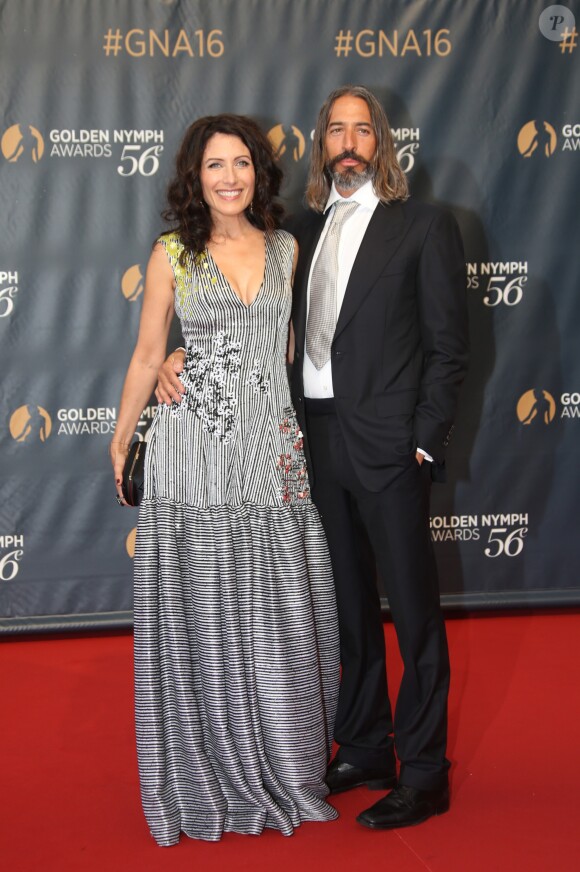 Lisa Edelstein et son mari Robert Russell à la soirée de clôture du 56ème Festival de télévision de Monte-Carlo, le 16 Juin 2016. © Denis Guignebourg/BestImage