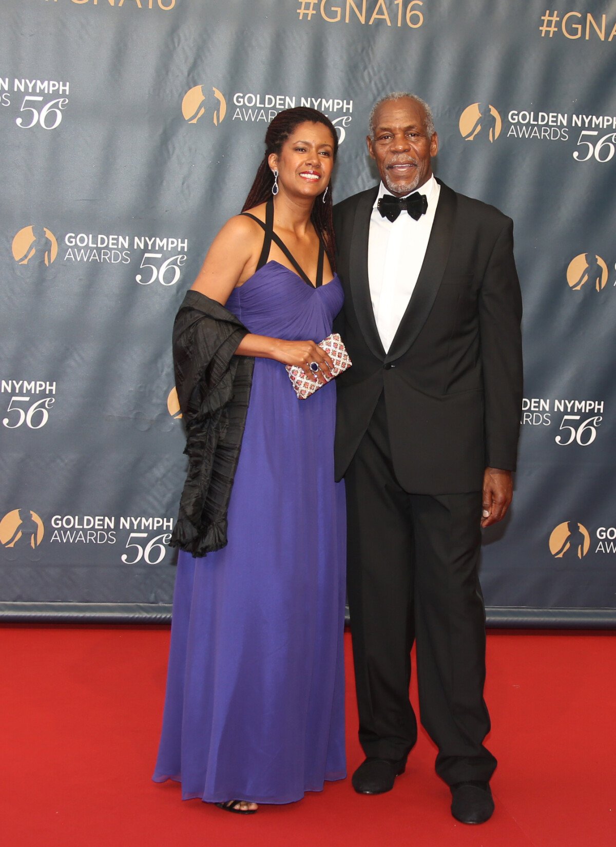 Photo : Danny Glover et sa femme Eliane Cavalleiro à la soirée de clôture  du 56ème Festival de télévision de Monte-Carlo, le 16 Juin 2016. © Denis  Guignebourg/BestImage - Purepeople