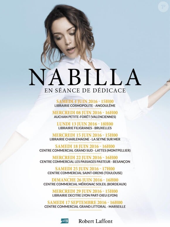 Les dates de la tournée des dédicaces de Nabilla