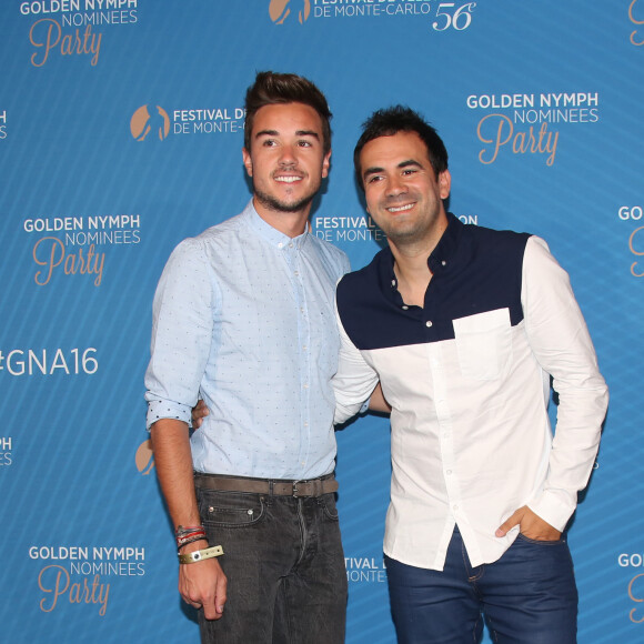 Alex Goude et son mari Romain lors de la soirée des nominations aux Nymphes au Monte-Carlo Bay Hotel & Resort lors du 56ème Festival de télévision de Monte-Carlo, le 15 Juin 2016. © Denis Guignebourg/BestImage