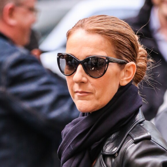 Céline Dion de retour à son hôtel après une séance photo avec le photographe Gilles Bensimon à Paris le 17 juin 2016