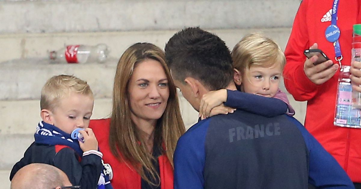 Laurent Koscielny avec sa femme Claire et ses enfants Noah ...