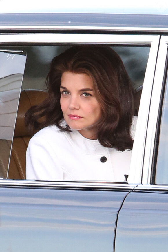 Katie Holmes sur le tournage de la série "The Kennedys: After Camelot" à Toronto, le 16 juin 2016.
