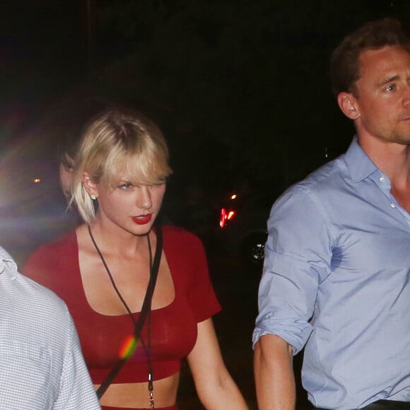 Exclusif - Taylor Swift et son compagnon Tom Hiddleston sortent du concert de Selena Gomez au Bridgestone Arena à Nashville, le 21 juin 2016.