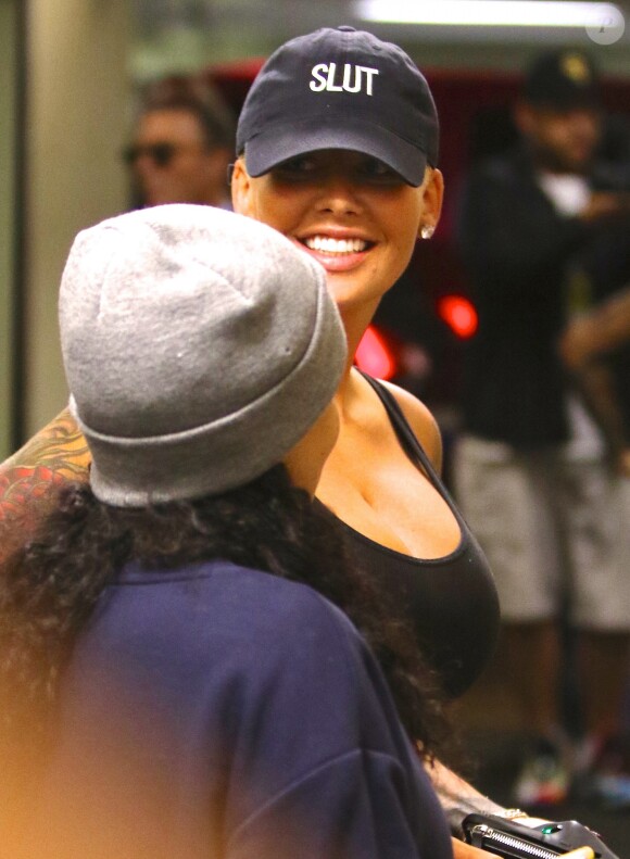 Amber Rose se rend à la gym avec son amie Blac Chyna à Los Angeles, le 22 avril 2016.