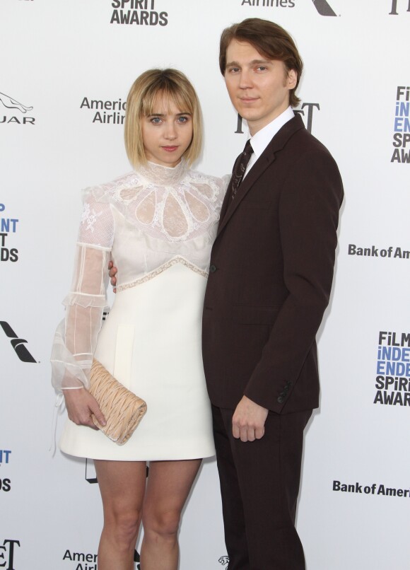 Paul Dano et sa compagne Zoe Kazan à la soirée Film Independent Spirit Awards 2016 à Santa Monica, le 27 février 2016