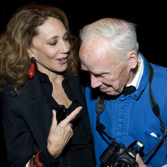 Marisa Berenson et Bill Cunningham au défilé Anna Sui à New York, le 15 septembre 2010.