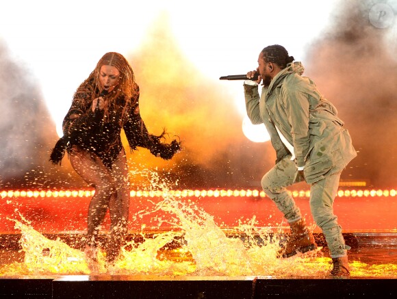 Beyonce and Kendrick Lamar perform on the 2016 BET Awards at the Microsoft Theatre on June 26, 2016, in Los Angeles, CA, USA. Photo by Frank Micelotta/Picturegroup/ABACAPRESS.COM27/06/2016 - Los Angeles