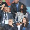 L'ancien footballeur italien Christian Vieri et sa compagne Jazzman Kendrick (Mannequin) lors des 8ème de finale de l'UEFA Euro 2016 Italie-Espagne au Stade de France à Saint-Denis, France, le 27 juin 2016. © Cyril Moreau/Bestimage