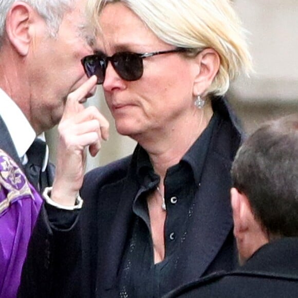 Claude Chirac - Obsèques de Laurence Chirac en la chapelle de Jésus-Enfant de la basilique Sainte-Clotilde à Paris, le 16 avril 2016. © Crystal Pictures/Bestimage