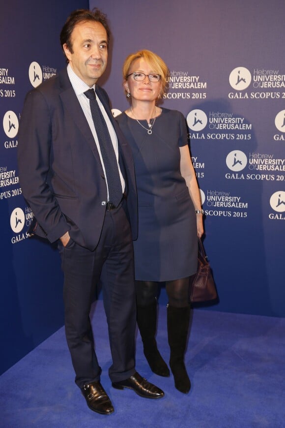 Claude CHIRAC et son mari, Frédéric SALAT BAROUX le 18 mars 2015 à Paris