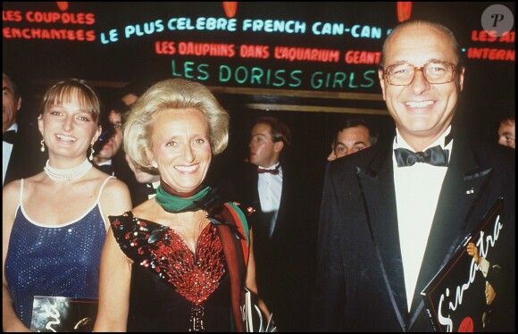 Jacques Chirac avec sa femme Bernadette et sa fille Claude à Paris en 1984