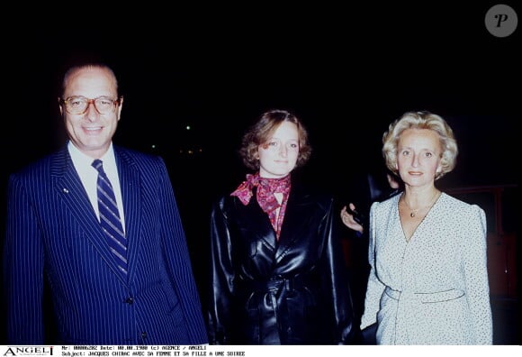 Jacques Chirac avec sa femme Bernadette et sa fille Claude à Paris en octobre 1983