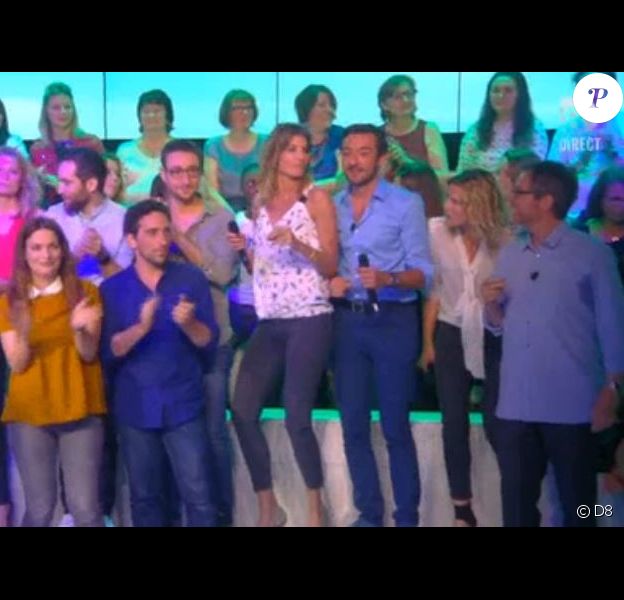 L'équipe du "Grand 8" rend hommage à Laurence Ferrari et ses chroniqueuses en chanson, pour la dernière diffusée le 30 juin 2016, sur D8