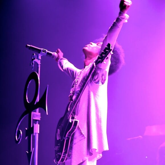 Le chanteur Prince en concert au Zénith à Paris. Le 1er juin 2014