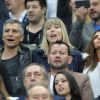 Nagui et sa femme, Claude Deschamps lors du match du quart de finale de l'UEFA Euro 2016 France-Islande au Stade de France à Saint-Denis, France le 3 juillet 2016. © Cyril Moreau/Bestimage