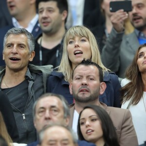 Nagui et sa femme, Claude Deschamps lors du match du quart de finale de l'UEFA Euro 2016 France-Islande au Stade de France à Saint-Denis, France le 3 juillet 2016. © Cyril Moreau/Bestimage