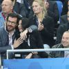 Marie Drucker et son compagnon Mathias Vicherat lors du match du quart de finale de l'UEFA Euro 2016 France-Islande au Stade de France à Saint-Denis, France le 3 juillet 2016. © Cyril Moreau/Bestimage