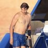 Exclusif - Rafael Nadal et sa compagne Xisca Perello se détendent en famille sur un yacht à Ibiza le 23 juin 2016.