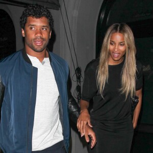 La chanteuse Ciara et son fiancé Russell Wilson sont allés dîner au Craig's restaurant à Los Angeles, le 23 juin 2016.