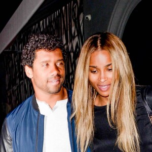 La chanteuse Ciara et son fiancé Russell Wilson sont allés dîner au Craig's restaurant à Los Angeles, le 23 juin 2016.