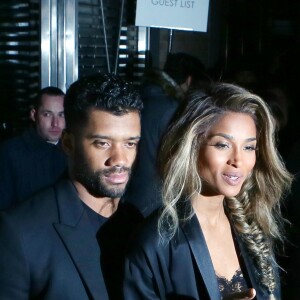 Ciara et son compagnon Russell Wilson - Arrivée des people au défilé de mode Givenchy collection prêt-à-porter Automne Hiver 2016/2017 lors de la fashion week à Paris, le 6 mars 2016.