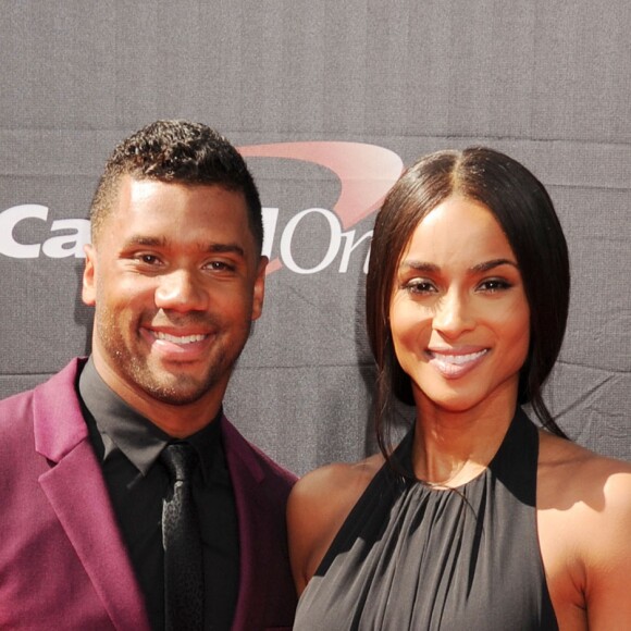 Ciara et son compagnon Russell Wilson - People à la soirée "The 2015 EPSYS" à Los Angeles. Le 15 juillet 2015