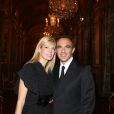 Exclusif - Nikos Aliagas et sa compagne Tina Grigoriou - Soirée annuelle de la FIDH (Fédération Internationale des Droits de l'homme) et 65e anniversaire de la Déclaration universelle des Droits de l'Homme à l'Hôtel de Ville de Paris le 10 décembre 2013.