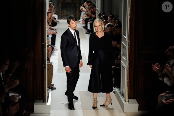 Designers Pierpaolo Piccioli and Maria Grazia Chiuri make an appearance after the Valentino show during Paris Men's Fashion Week on June 22, 2016 in Paris , France. Photo by Aurore Marechal/ABACAPRESS.COM22/06/2016 - Paris