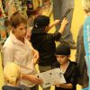 Exclusif - Nelson et Eddy Angélil, les jumeaux de Céline Dion, se rendent dans le magasin de jouets "La Grande Récré" au centre commercial de Rosny 2 avec leurs trois nounous, leurs deux gardes du corps et leur chauffeur à Rosny-sous-Bois le 27 juin 2016.