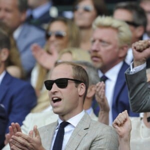 Kate Middleton et le prince William ont assisté à la victoire d'Andy Murray contre Milos Raonic en finale de Wimbledon le 10 juillet 2016 à Londres.