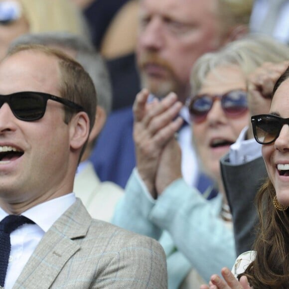 Kate Middleton et le prince William ont assisté à la victoire d'Andy Murray contre Milos Raonic en finale de Wimbledon le 10 juillet 2016 à Londres.