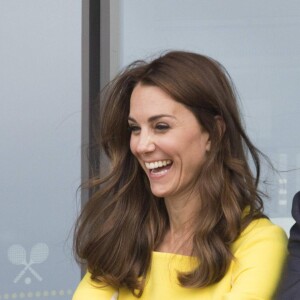 Kate Middleton, duchesse de Cambridge, dans les tribunes du tournoi de Wimbledon à Londres, le 7 juillet 2016.