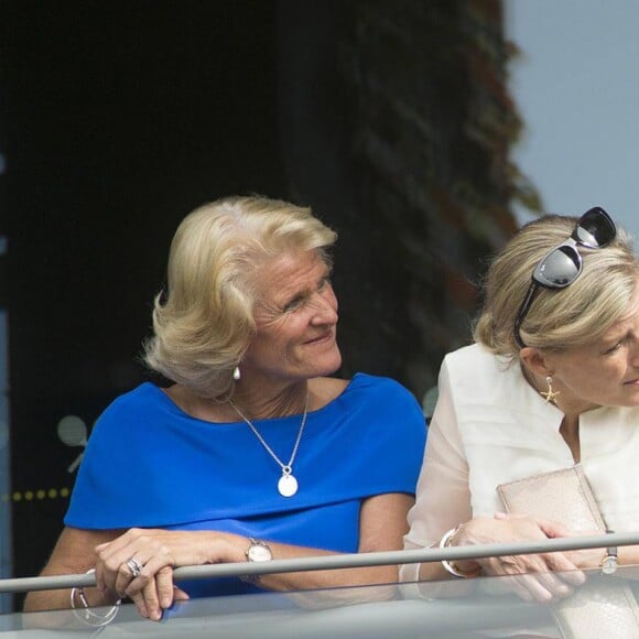 Kate Middleton, duchesse de Cambridge, dans les tribunes du tournoi de Wimbledon à Londres, le 7 juillet 2016.