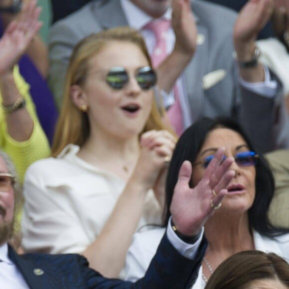 Kate Middleton, duchesse de Cambridge, dans les tribunes du tournoi de Wimbledon à Londres, le 7 juillet 2016.