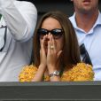Kim Murray, la femme d'Andy Murray, lors de la finale remportée par l'Ecossais contre Milos Raonic au tournoi de tennis de Wimbledon à Londres, le 10 juillet 2016.