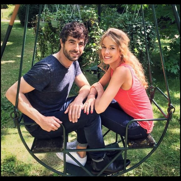 Augustin Galiana et Elodie Fontan sur le tournage de la saison 7 de "Clem"