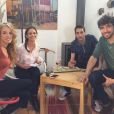 Elodie Fontan, Lucie Lucas, Kevin Elarbi et Augustin Galiana sur le tournage de la saison 7 de "Clem"