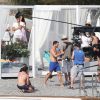 Dakota Johnson et Jamie Dornan tournent une scène pour le film "50 nuances plus sombres" dans le sud de la France à Saint-Jean Cap Ferrat le 12 juillet 2016.