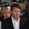 Le maire de Nice Christian Estrosi et le ministre de l'intérieur Bernard Cazeneuve en conférence de presse suite à l'attentat perpétré sur la promenade des anglais lors du feu d'artifice par un camion qui a tué plus de 84 personnes à Nice le 15 juillet 2016. © Lionel Urman / Bestimage