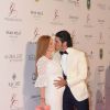 Olivia de Bourbon (enceinte) et son compagnon Julian Porras - Soirée de gala "Global Gift" à Marbella, Espagne, le 17 juillet 2016.