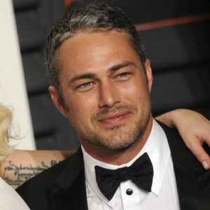La chanteuse Lady Gaga et son compagnon Taylor Kinney - People à la soirée "Vanity Fair Oscar Party" après la 88e cérémonie des Oscars à Hollywood, le 28 février 2016.