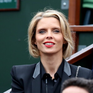 Sylvie Tellier - People dans les tribunes des internationaux de France de Tennis de Roland Garros le 2 juin 2016. © Dominique Jacovides / Bestimage