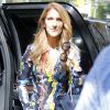 Céline Dion arrive dans les studios de la NBC pour les répétitions de l'émission de Jimmy Fallon à New York. Le 21 juillet 2016