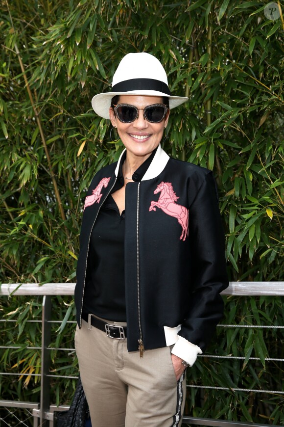 Cristina Cordula - People au village des Internationaux de France de tennis de Roland Garros à Paris. Le 25 mai 2016. © Dominique Jacovides / Bestimage